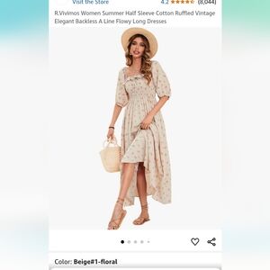 NWT midi cottagecore midi maxi dress XL